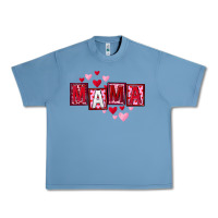 Pebble Blue Mother's Day mama hearts Urban Heavy Tee - FaDigitalArtStudio