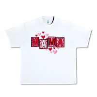 White Mother's Day mama hearts Urban Heavy Tee - FaDigitalArtStudio