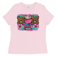 Bubblegum Pink mom fuel coffee cup Ladies Tee - OliviaCreatesArt