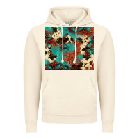 Vintage Artic Serape Turquoise Glitter Cowhide  Tooled Leather  Tumbler Vintage Hoodie - FaDigitalArtStudio