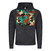 Vintage Black Serape Turquoise Glitter Cowhide  Tooled Leather  Tumbler Vintage Hoodie - FaDigitalArtStudio