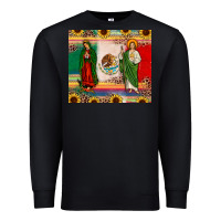 Black mexico flag our lady of guadalupe san judas sunflower Premium Sweatshirt - JahusDesignShop