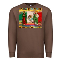 Chestnut mexico flag our lady of guadalupe san judas sunflower Premium Sweatshirt - JahusDesignShop