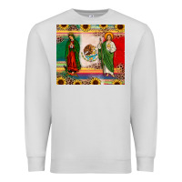 Dove Grey mexico flag our lady of guadalupe san judas sunflower Premium Sweatshirt - JahusDesignShop