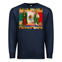 Navy mexico flag our lady of guadalupe san judas sunflower Premium Sweatshirt - JahusDesignShop