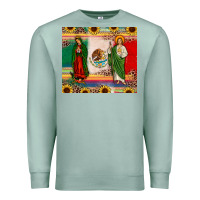 Seafoam mexico flag our lady of guadalupe san judas sunflower Premium Sweatshirt - JahusDesignShop
