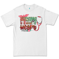 White Nursing is a work of heart Premium Tee - CowGirlArtShop