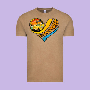 Bus Driver Off Duty Heart Vintage Tee Designed By Jasminsmagicworld