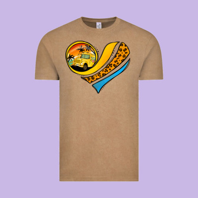 Bus Driver Off Duty Heart Vintage Tee Designed By Jasminsmagicworld
