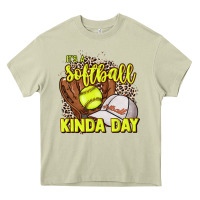 Mossy It's a Softball kinda day leopard Heavy Core Tee - HowdyJamesFarm