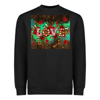 Black love  and leopard with keys Heavyweight Sweatshirt - AdoDesignShop
