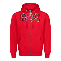 Red hope and cancer ribbon Zipper Hoodie - AdoDesignShop