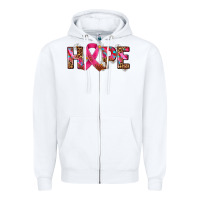 White hope and cancer ribbon Zipper Hoodie - AdoDesignShop