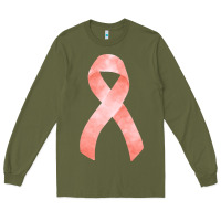 Army Green uterine or endometrial cancer ribbon Long Sleeve Tee - FaDigitalArtStudio