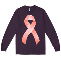 Plum uterine or endometrial cancer ribbon Long Sleeve Tee - FaDigitalArtStudio