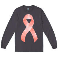 Smoke uterine or endometrial cancer ribbon Long Sleeve Tee - FaDigitalArtStudio