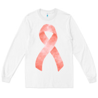 White uterine or endometrial cancer ribbon Long Sleeve Tee - FaDigitalArtStudio