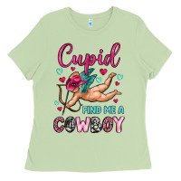 Matcha cupid find me a cowboy Ladies Tee - OliviaCreatesArt