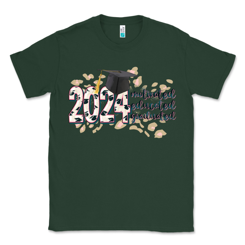 2024 Motivated Educated Graduated Classic Tee by CowGirlArtShop | Teevron