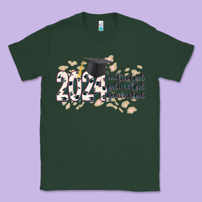 2024 Motivated Educated Graduated Classic Tee Designed By Cowgirlartshop