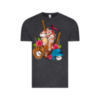 Vintage Black Baseball Frappe Vintage Tee - FaDigitalArtStudio