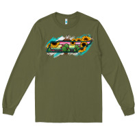 Army Green Tennessee Map Sunflower Cactus Serape Long Sleeve Tee - RanaPortraitStore