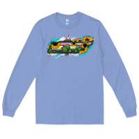 Colony Blue Tennessee Map Sunflower Cactus Serape Long Sleeve Tee - RanaPortraitStore