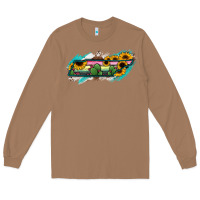 Toasted Coconut Tennessee Map Sunflower Cactus Serape Long Sleeve Tee - RanaPortraitStore