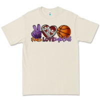 Bone peace love basketball Premium Tee - HowdyJamesFarm