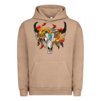 Pigment Burro Fall Bull Skull Urban Hoodie - RanaPortraitStore