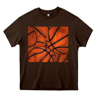 Chocolate Brown distressed basketball pattern Heavy Core Tee - TumblerDesignByShophia