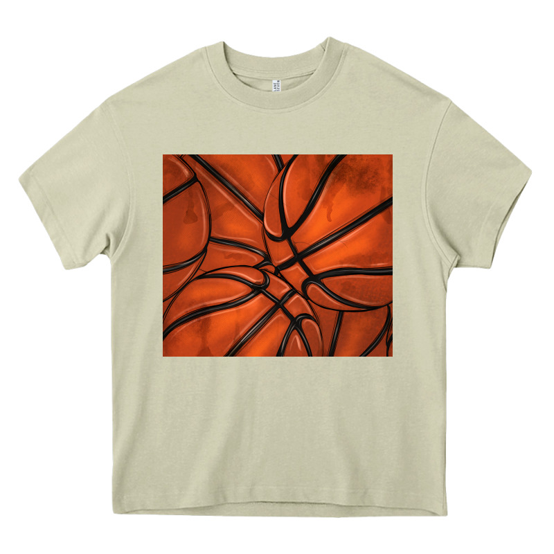 Distressed Basketball Pattern Heavy Core Tee by TumblerDesignByShophia | Teevron