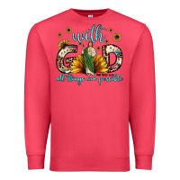 Cardinal with god all things are possible matthew 19 26 Premium Sweatshirt - JahusDesignShop