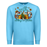With God All Things Are Possible Matthew 19 26 Premium Sweatshirt | Teevron