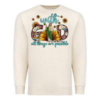 Sandshell with god all things are possible matthew 19 26 Premium Sweatshirt - JahusDesignShop