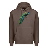 Coffee Peacock Premium Hoodie - LillyAllenDesigns