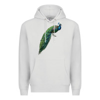 Dove Grey Peacock Premium Hoodie - LillyAllenDesigns