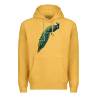 Mustard Peacock Premium Hoodie - LillyAllenDesigns