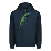 Navy Peacock Premium Hoodie - LillyAllenDesigns
