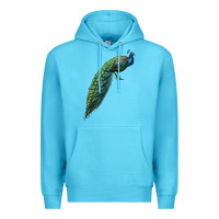 Ocean Blue Peacock Premium Hoodie - LillyAllenDesigns