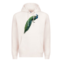 Pale Pink Peacock Premium Hoodie - LillyAllenDesigns