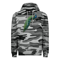 Slate Camo Peacock Premium Hoodie - LillyAllenDesigns