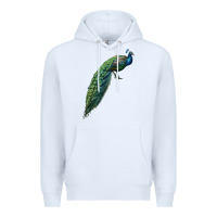 White Peacock Premium Hoodie - LillyAllenDesigns