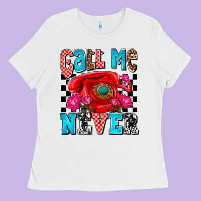 Call Me Never Olivia Ladies Tee Designed By Oliviacreatesart
