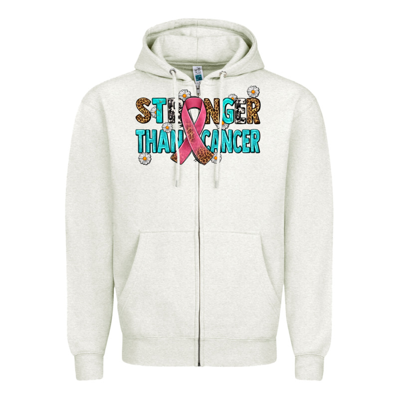 Stronger Than Cancer With Cancer Ribbon Zipper Hoodie by AdoDesignShop | Teevron