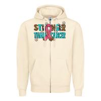 Sandshell stronger than cancer with cancer ribbon Zipper Hoodie - AdoDesignShop