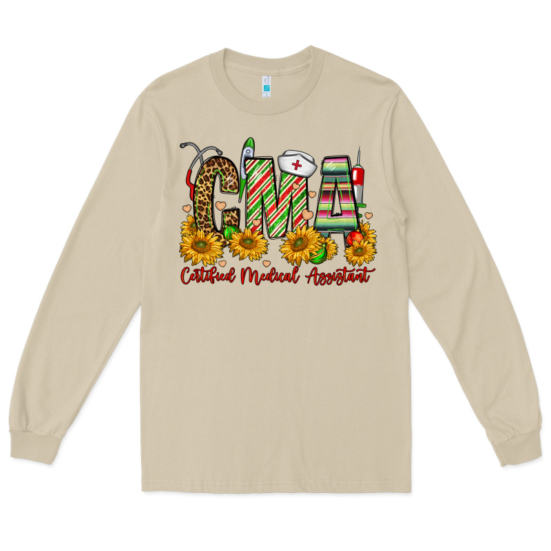 Christmas Cma Certified Medical Assistant Long Sleeve Tee by FaDigitalArtStudio | Teevron