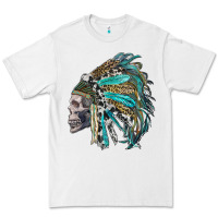 White western indian headdress with skull Premium Tee - RanaPortraitStore