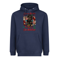 Navy Christmas life is better with a dachshund Heavyweight Hoodie - JahusDesignShop