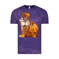 Cloud Purple Pumpkin Spice Coffee Vintage Tee - FaDigitalArtStudio